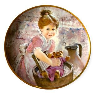 1985 Thornton Utz “Teddy’s Bathtime” Plate